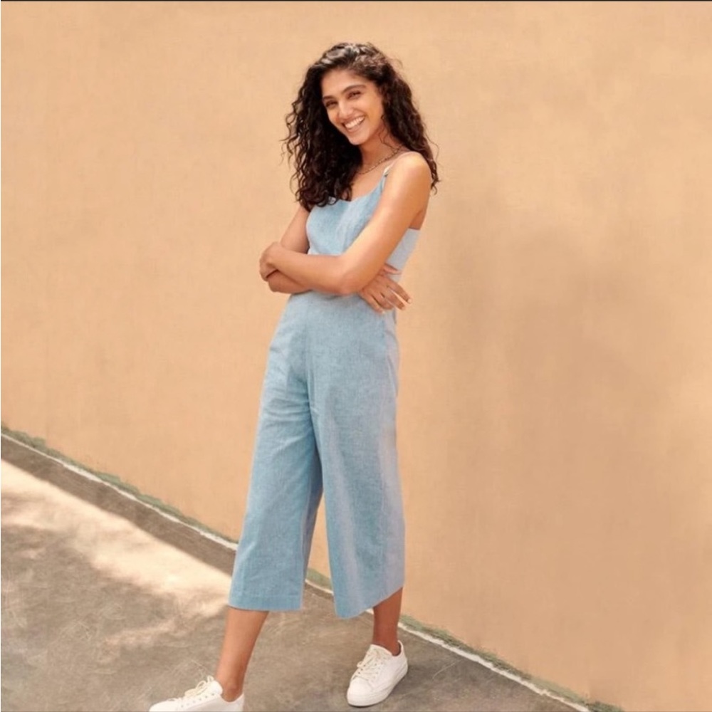 Soludos chambray jumpsuit- SIZE S